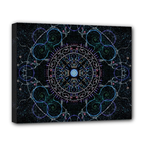 Mandala - 0007 - Complications Deluxe Canvas 20  X 16  (stretched) by WetdryvacsLair