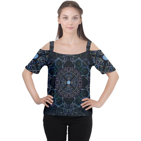 Mandala - 0007 - Complications Cutout Shoulder Tee by WetdryvacsLair