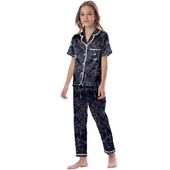 Mandala - 0007 - Complications Kids  Satin Short Sleeve Pajamas Set