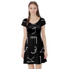 Heinrich Cornelius Agrippa Of Occult Philosophy 1651 Passing Of The River Collected Inverted Square Short Sleeve Skater Dress by WetdryvacsLair