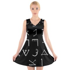 Heinrich Cornelius Agrippa Of Occult Philosophy 1651 Passing Of The River Collected Inverted Square V-neck Sleeveless Dress by WetdryvacsLair