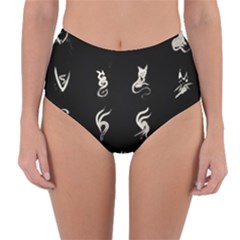 Katzen Cats Reversible High-waist Bikini Bottoms by WetdryvacsLair