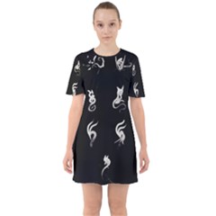 Katzen Cats Sixties Short Sleeve Mini Dress by WetdryvacsLair