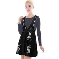 Katzen Cats Plunge Pinafore Velour Dress by WetdryvacsLair