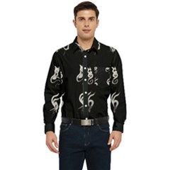 Katzen Cats Men s Long Sleeve Pocket Shirt 