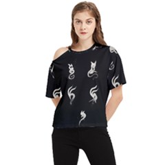 Katzen Cats One Shoulder Cut Out Tee by WetdryvacsLair