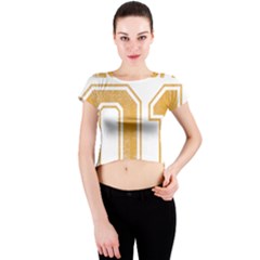 1 Best Dad Crew Neck Crop Top