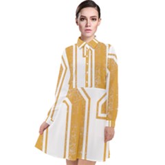 1 Best Dad Long Sleeve Chiffon Shirt Dress