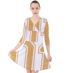 1 Best Dad Quarter Sleeve Front Wrap Dress