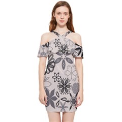 Tag Flowerpower #1 Shoulder Frill Bodycon Summer Dress