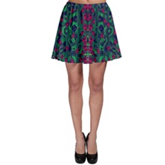 Tree Flower Paradise Of Inner Peace And Calm Pop-art Skater Skirt by pepitasart