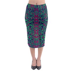 Tree Flower Paradise Of Inner Peace And Calm Pop-art Midi Pencil Skirt by pepitasart