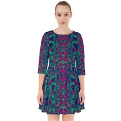 Tree Flower Paradise Of Inner Peace And Calm Pop-art Smock Dress by pepitasart