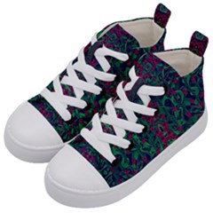 Tree Flower Paradise Of Inner Peace And Calm Pop-art Kids  Mid-top Canvas Sneakers by pepitasart