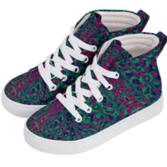 Tree Flower Paradise Of Inner Peace And Calm Pop-art Kids  Hi-top Skate Sneakers by pepitasart