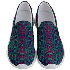 Tree Flower Paradise Of Inner Peace And Calm Pop-art Men s Lightweight Slip Ons by pepitasart