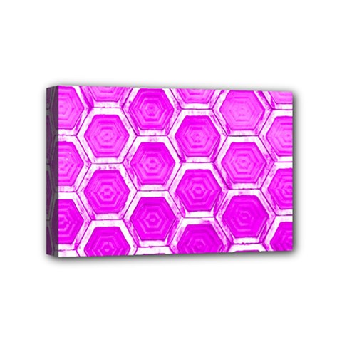 Hexagon Windows Mini Canvas 6  X 4  (stretched) by essentialimage