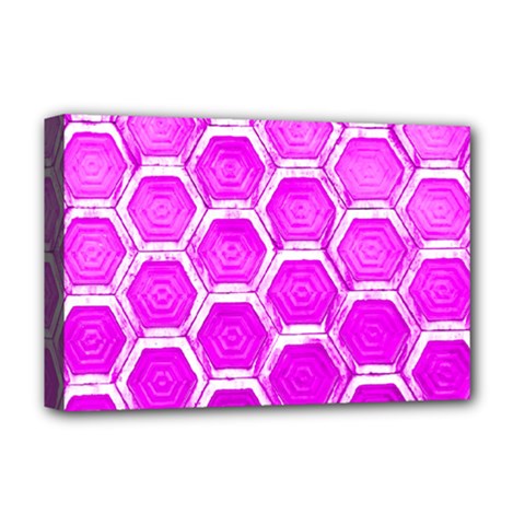 Hexagon Windows Deluxe Canvas 18  X 12  (stretched) by essentialimage