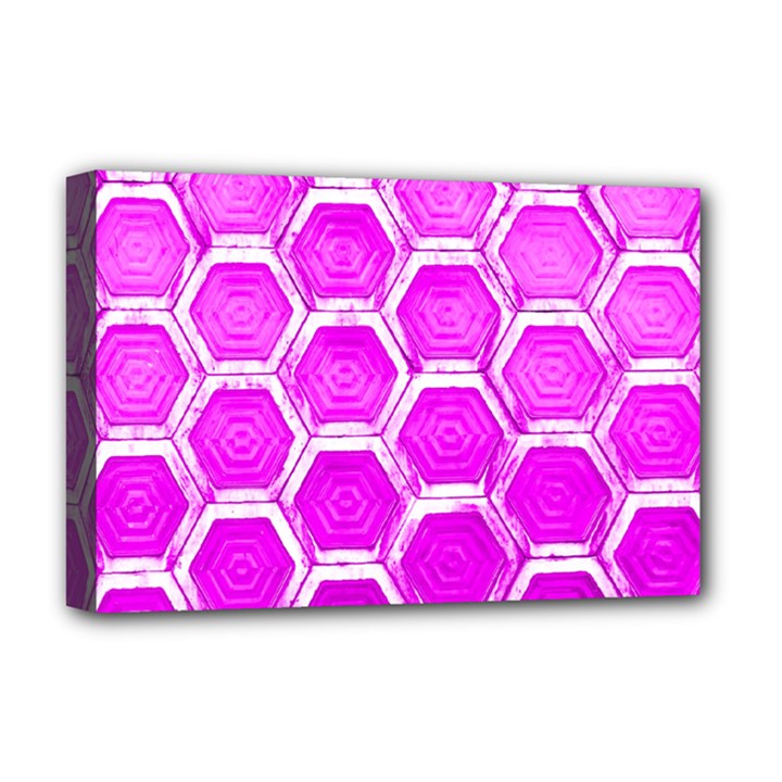 Hexagon Windows Deluxe Canvas 18  x 12  (Stretched)