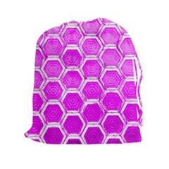 Hexagon Windows Drawstring Pouch (2xl) by essentialimage