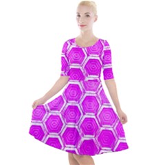 Hexagon Windows Quarter Sleeve A-line Dress by essentialimage