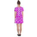 Hexagon Windows Drop Hem Mini Chiffon Dress View2