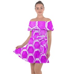 Hexagon Windows Off Shoulder Velour Dress by essentialimage