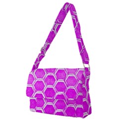 Hexagon Windows Full Print Messenger Bag (l) by essentialimage