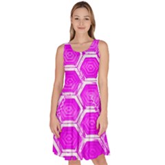 Hexagon Windows Knee Length Skater Dress With Pockets by essentialimage