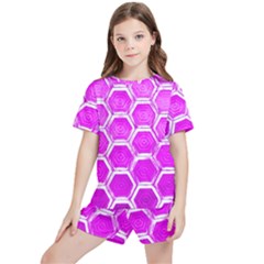 Hexagon Windows Kids  Tee And Sports Shorts Set by essentialimage