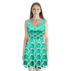 Hexagon Windows Split Back Mini Dress  by essentialimage