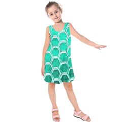 Hexagon Windows Kids  Sleeveless Dress by essentialimage