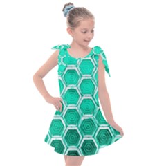 Hexagon Windows Kids  Tie Up Tunic Dress by essentialimage