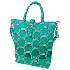 Hexagon Windows Buckle Top Tote Bag by essentialimage