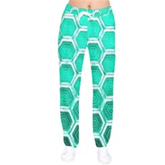 Hexagon Windows Women Velvet Drawstring Pants by essentialimage