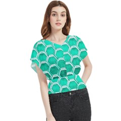 Hexagon Windows Butterfly Chiffon Blouse