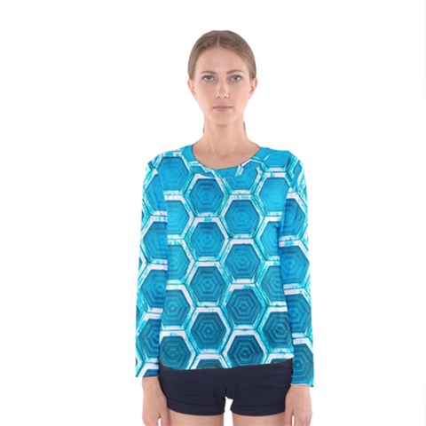 Hexagon Windows Women s Long Sleeve Tee by essentialimage