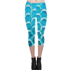 Hexagon Windows Capri Leggings  by essentialimage