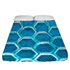 Hexagon Windows Fitted Sheet (queen Size) by essentialimage