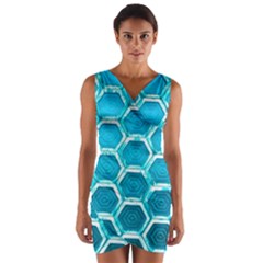 Hexagon Windows Wrap Front Bodycon Dress by essentialimage