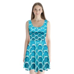 Hexagon Windows Split Back Mini Dress  by essentialimage