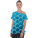 Hexagon Windows Off Shoulder Tie-Up Tee View1