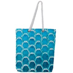 Hexagon Windows Full Print Rope Handle Tote (large) by essentialimage