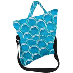 Hexagon Windows Fold Over Handle Tote Bag by essentialimage