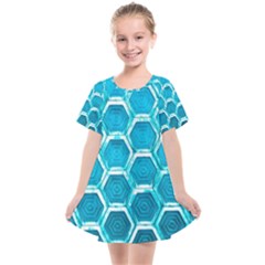 Hexagon Windows Kids  Smock Dress by essentialimage