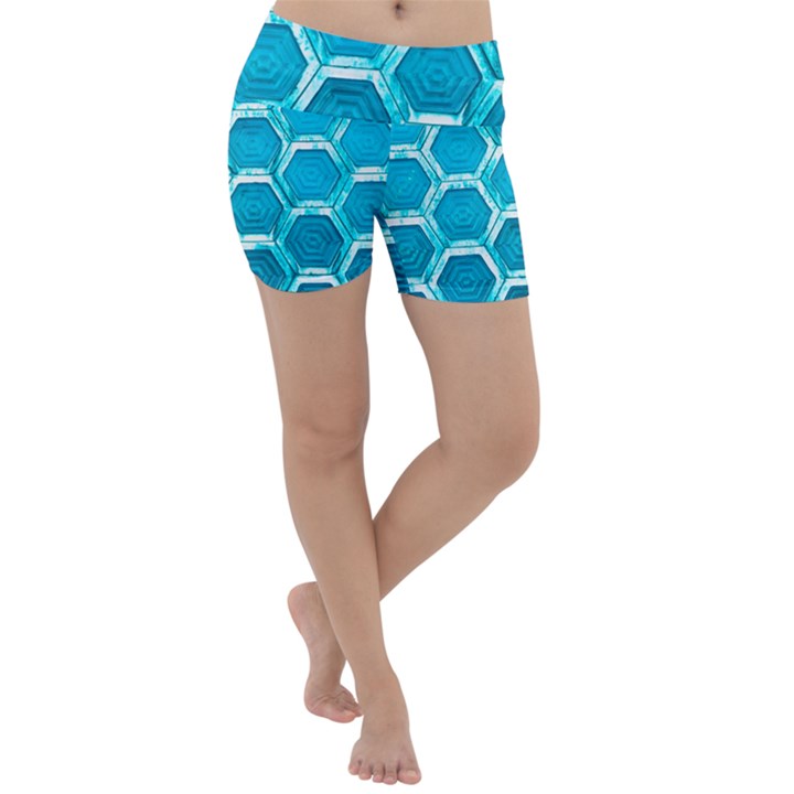 Hexagon Windows Lightweight Velour Yoga Shorts