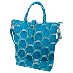 Hexagon Windows Buckle Top Tote Bag by essentialimage