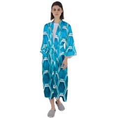 Hexagon Windows Maxi Satin Kimono by essentialimage