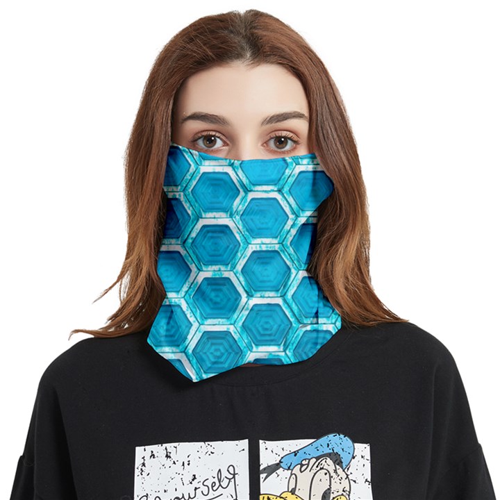 Hexagon Windows Face Covering Bandana (Two Sides)