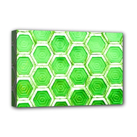 Hexagon Windows Deluxe Canvas 18  X 12  (stretched) by essentialimage